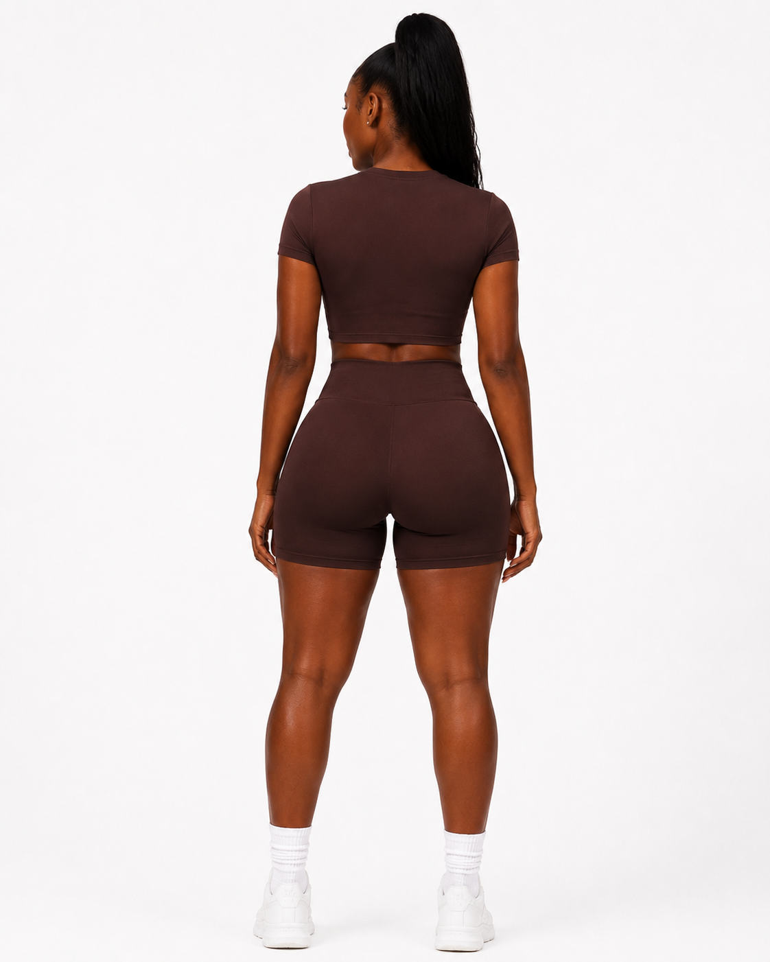 Maison Viloski SculptFit™ Luxe Short Set – Cocoa Brown