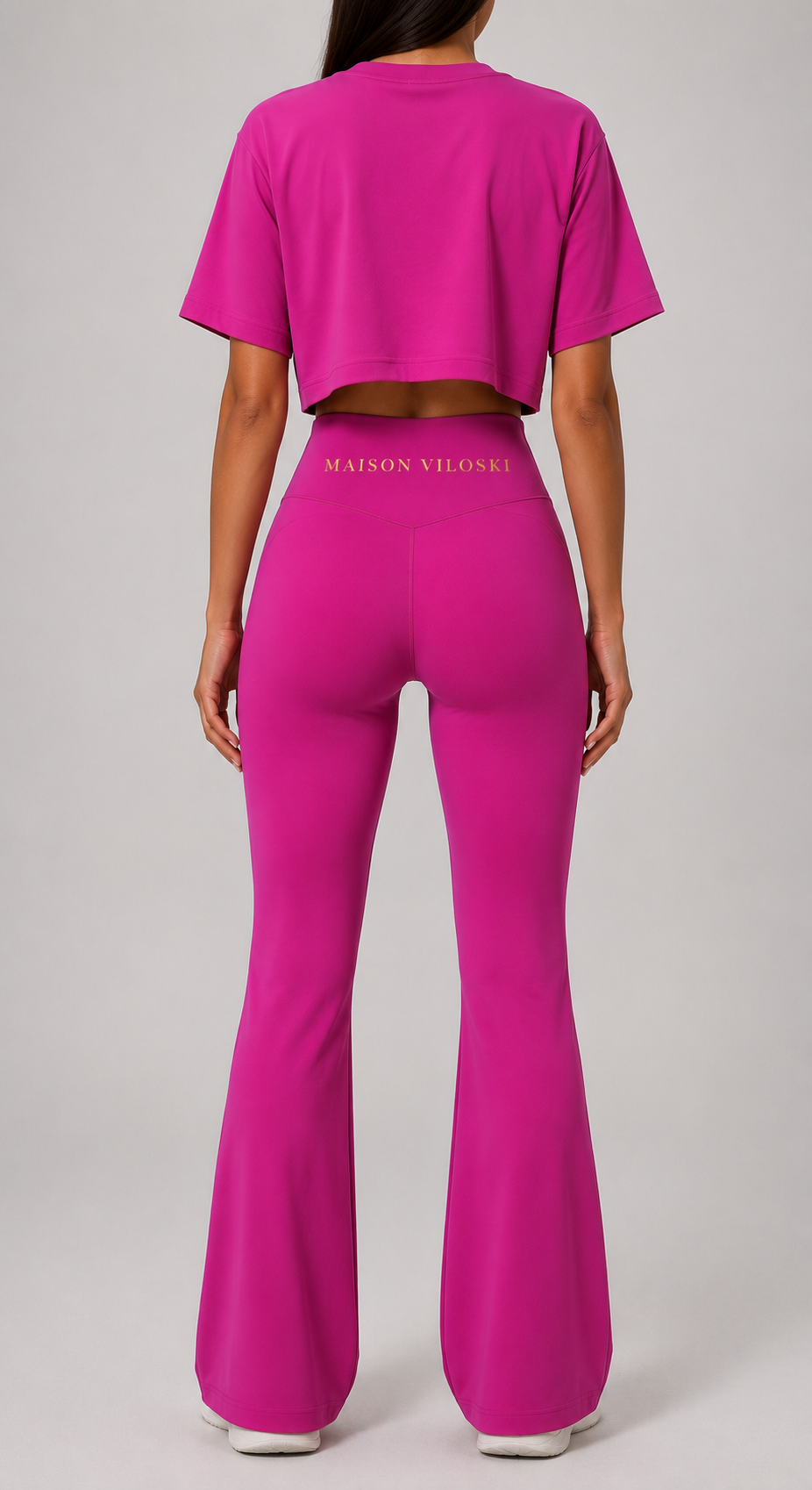 Maison Viloski SculptFit™ Cropped Tee & Flared Leggings Set