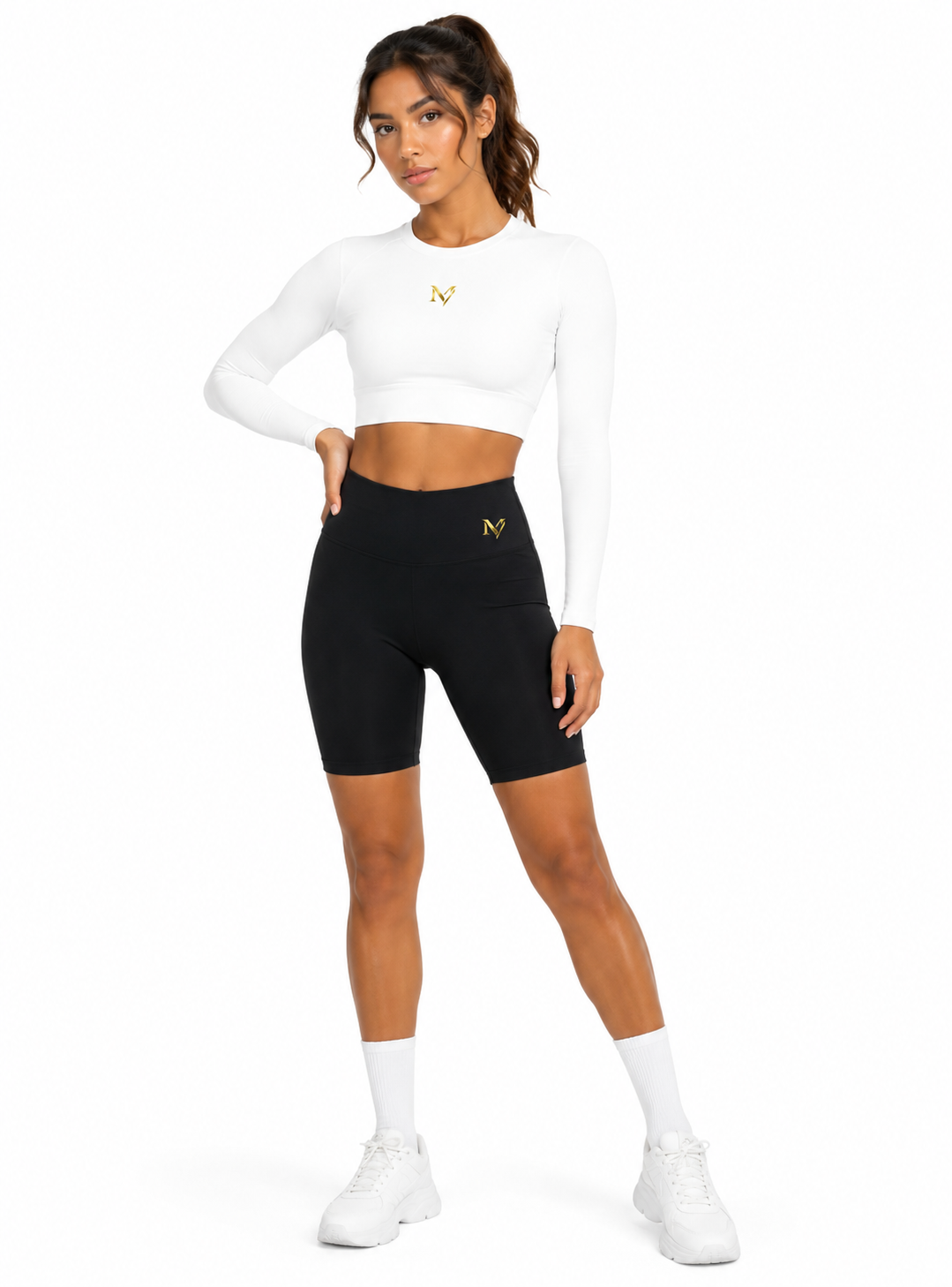 Maison Viloski SculptFit™ Performance Long Sleeve Crop Top