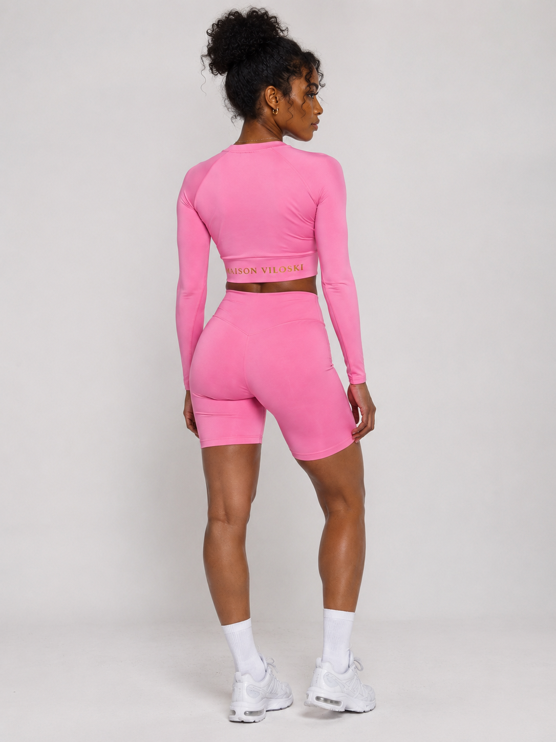 Maison Viloski SculptFit™ Performance Long Sleeve Crop Top