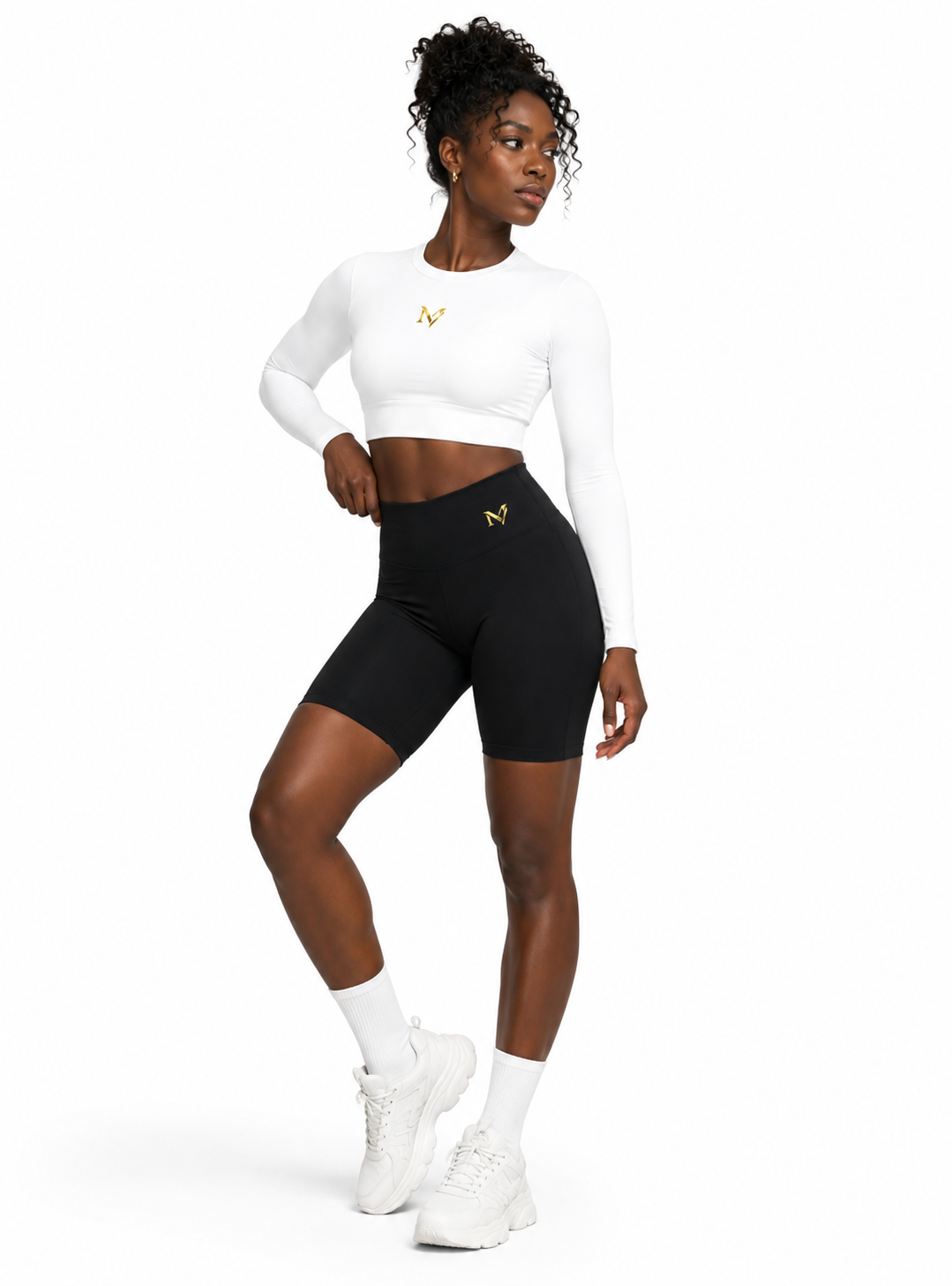 Maison Viloski SculptFit™ Performance Long Sleeve Crop Top