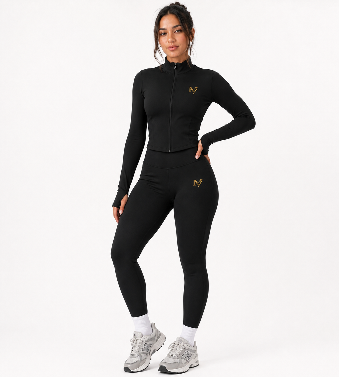 Maison Viloski SculptFit™ Performance Jacket & Leggings Set – Black