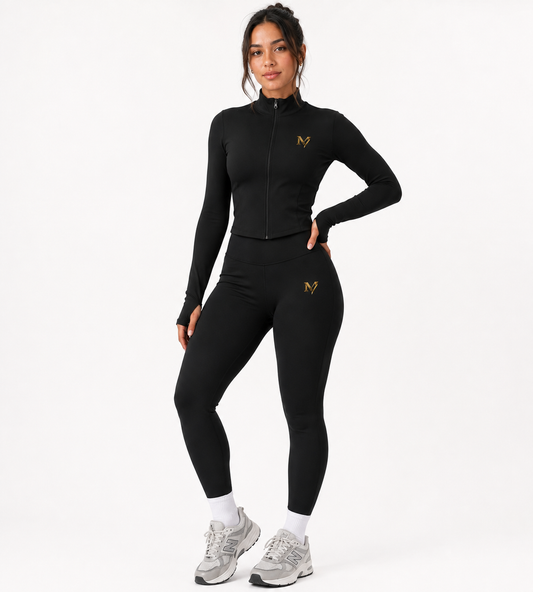 Maison Viloski SculptFit™ Performance Jacket & Leggings Set – Black