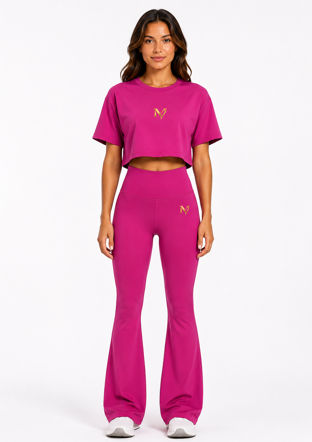 Maison Viloski SculptFit™ Cropped Tee & Flared Leggings Set